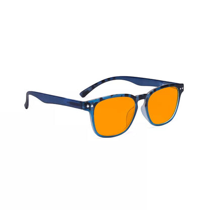 Retro Orange Tinted Blue Light Blocking Reading Glasses Women Men