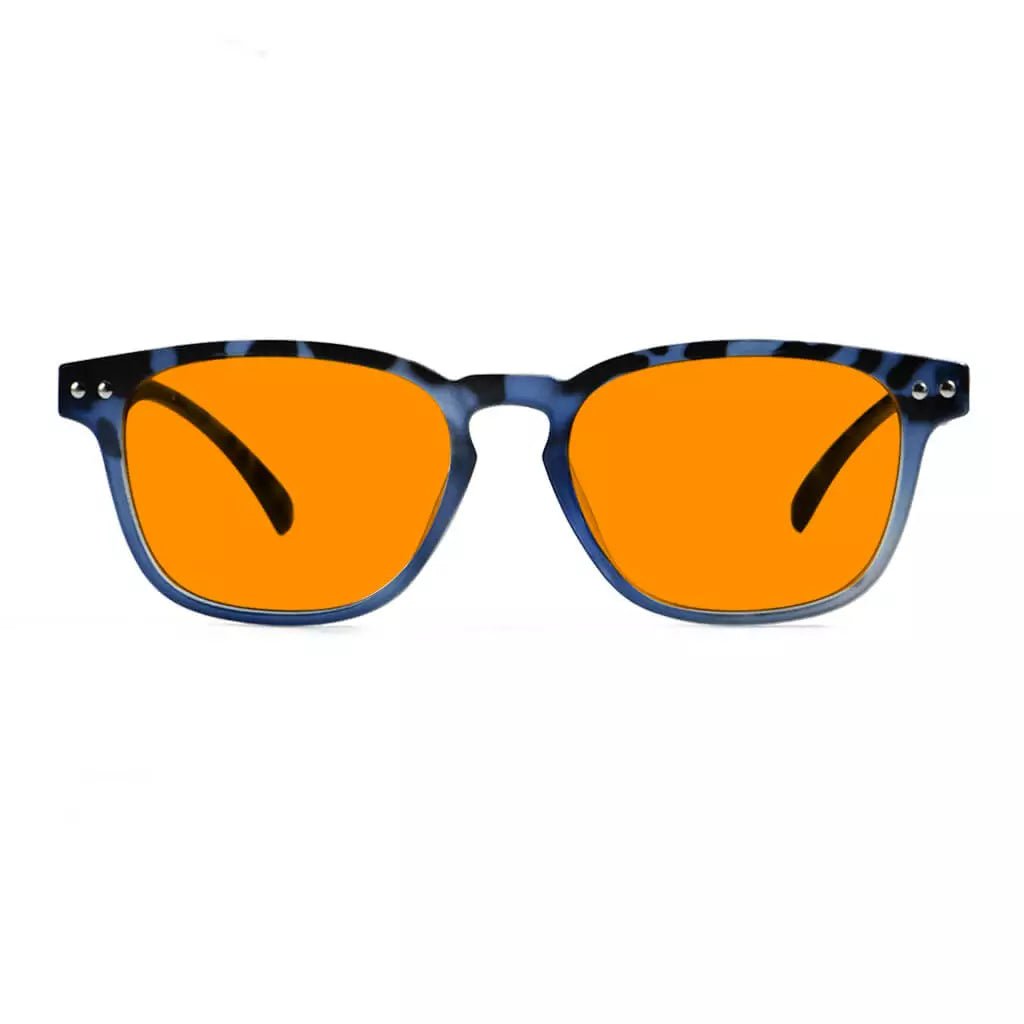 Retro Orange Tinted Blue Light Blocking Reading Glasses Women Men
