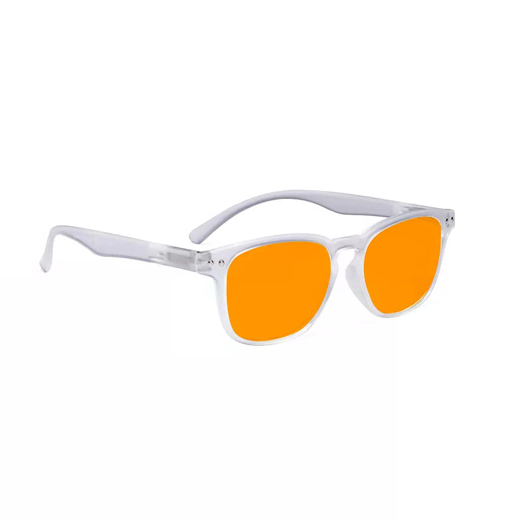 Retro Orange Tinted Blue Light Blocking Reading Glasses Women Men
