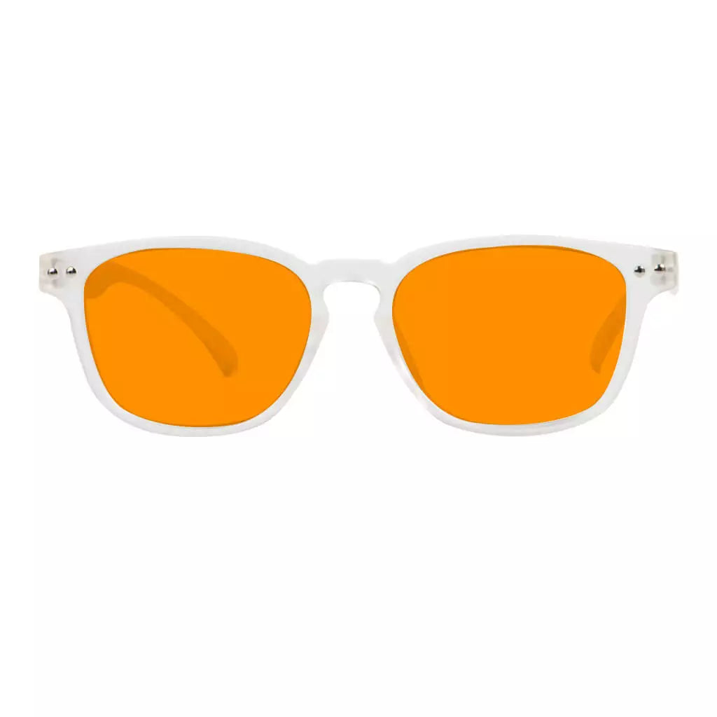 Retro Orange Tinted Blue Light Blocking Reading Glasses Women Men