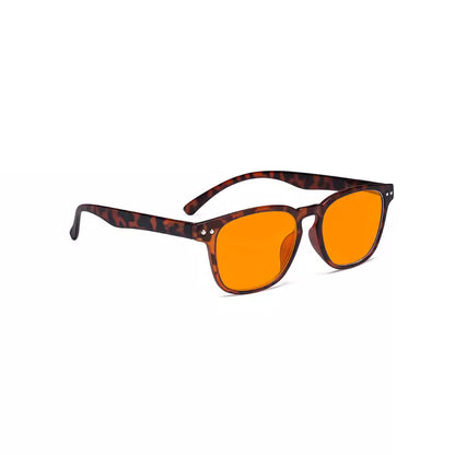Retro Orange Tinted Blue Light Blocking Reading Glasses Women Men