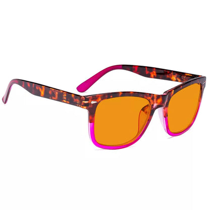 Orange Tinted Blue Light Blocking Glasses Women Men