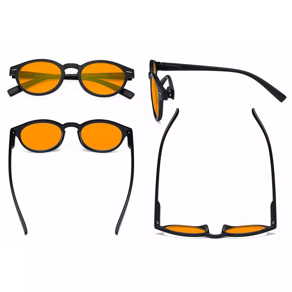 Orange Tinted Blue Light Blocking Glasses Women Men
