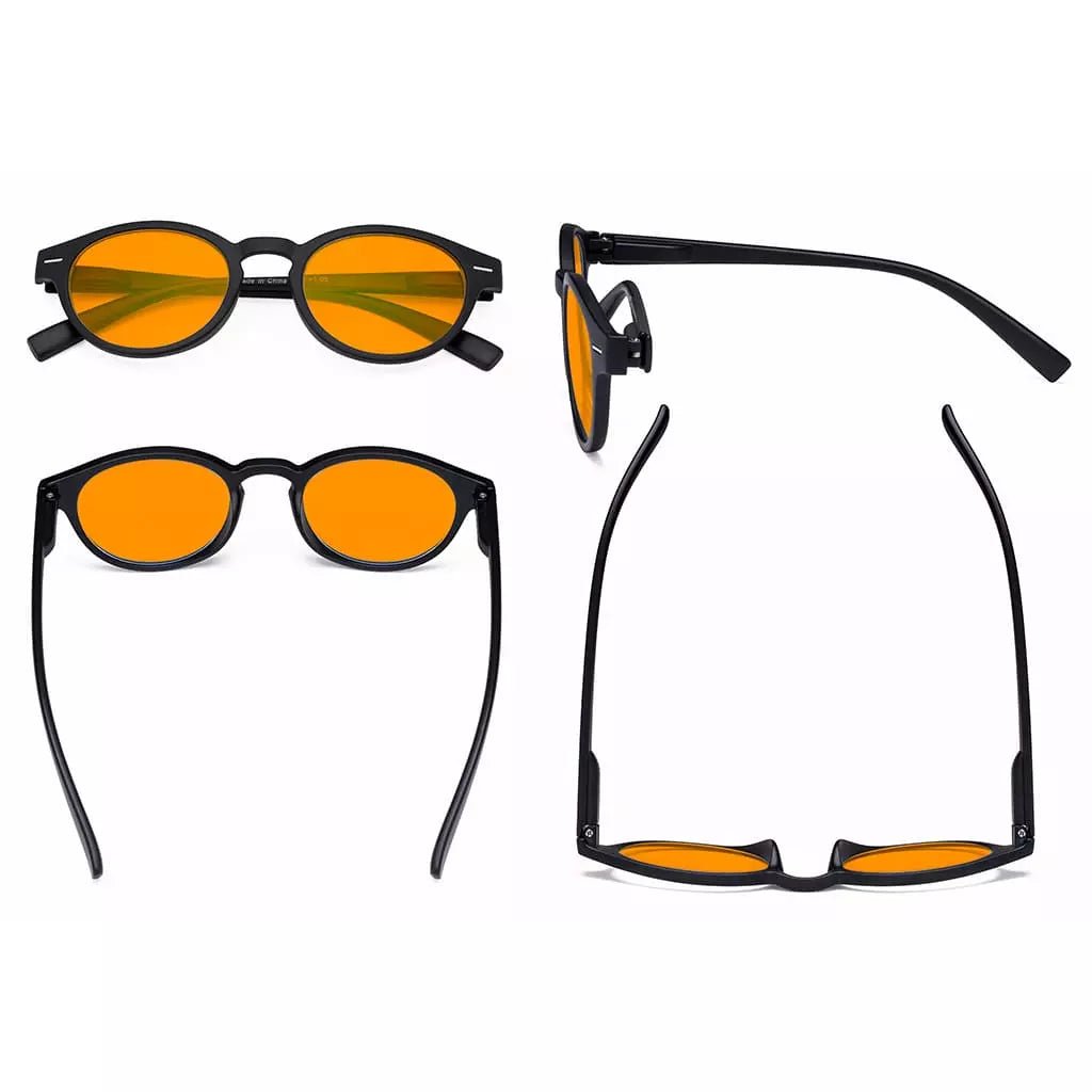 Orange Tinted Blue Light Blocking Glasses Women Men
