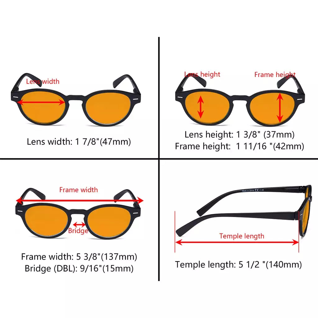 Orange Tinted Blue Light Blocking Glasses Women Men