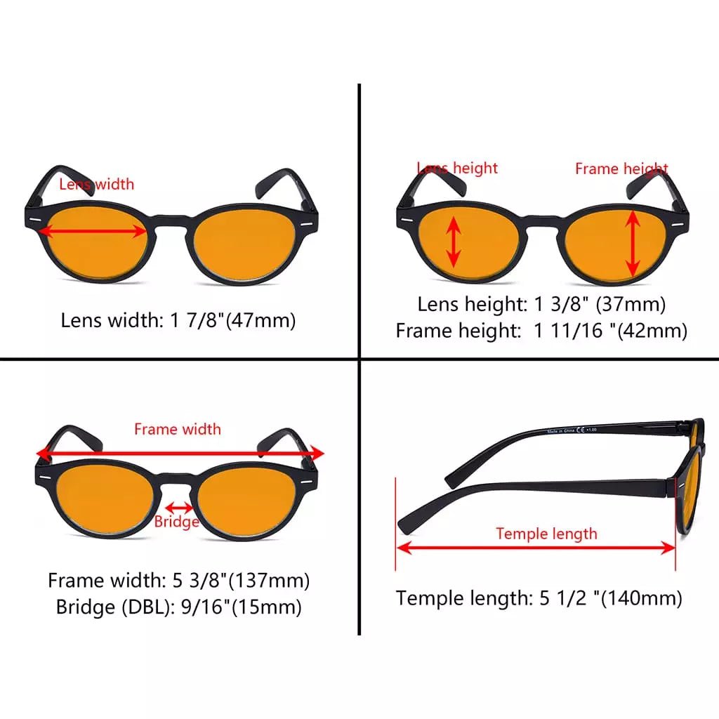 Orange Tinted Blue Light Blocking Glasses Women Men