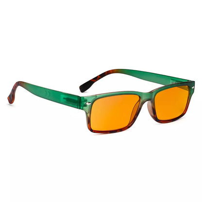 Fashion Orange Tinted Blue Light Blocking Glasses Women