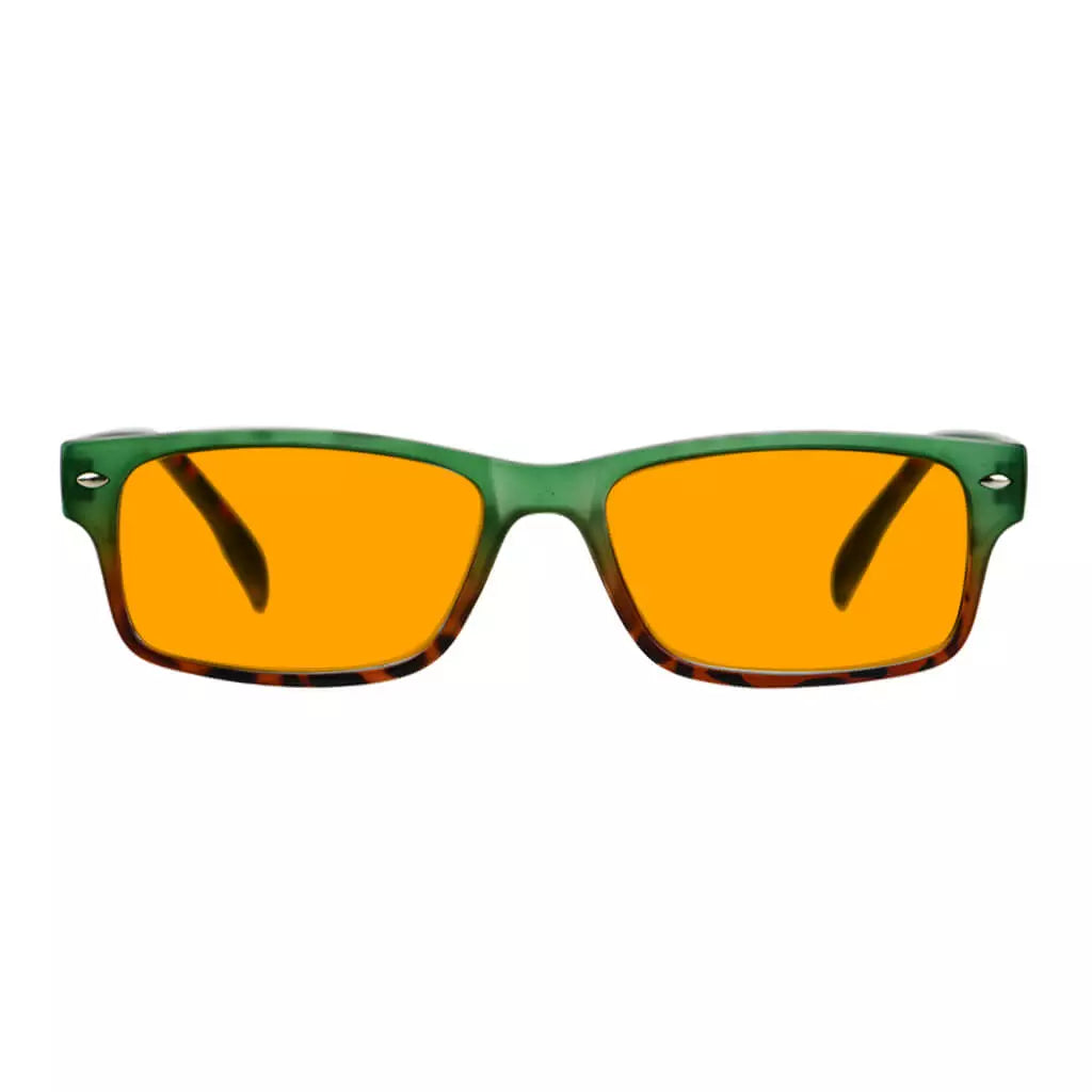 Fashion Orange Tinted Blue Light Blocking Glasses Women