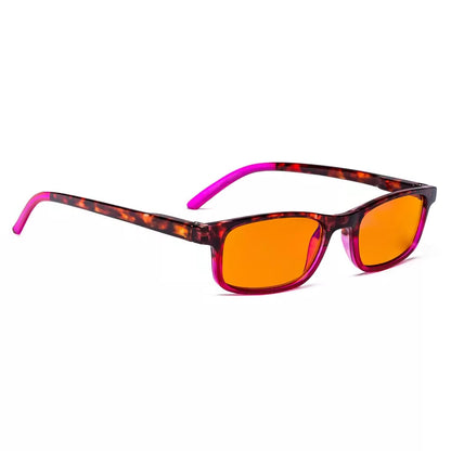 Orange Tinted Blue Light Blocking Reading Glasses Women Men