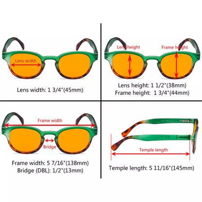 Elegant Orange Tinted Blue Light Blocking Glasses Women