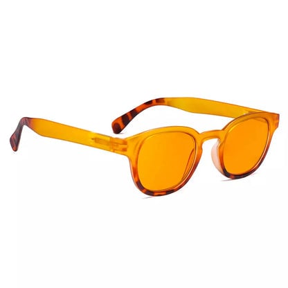 Elegant Orange Tinted Blue Light Blocking Reading Glasses Women