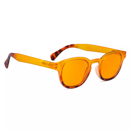 Elegant Orange Tinted Blue Light Blocking Reading Glasses Women
