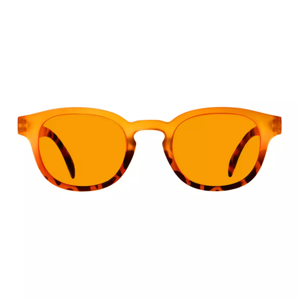 Elegant Orange Tinted Blue Light Blocking Reading Glasses Women