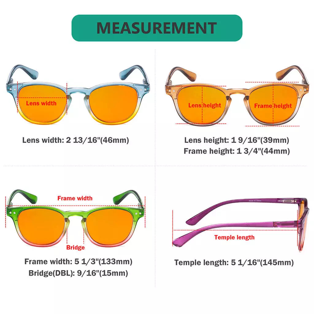 Orange Tinted Blue Light Blocking Reading Glasses Momen