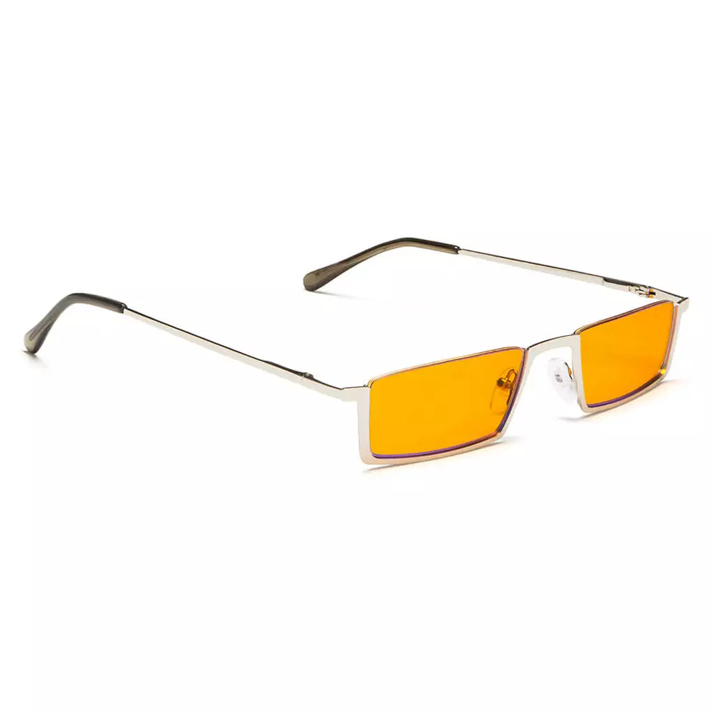 Half-Rim Orange Tinted Blue Light Blocking Reading Glasses Women Men