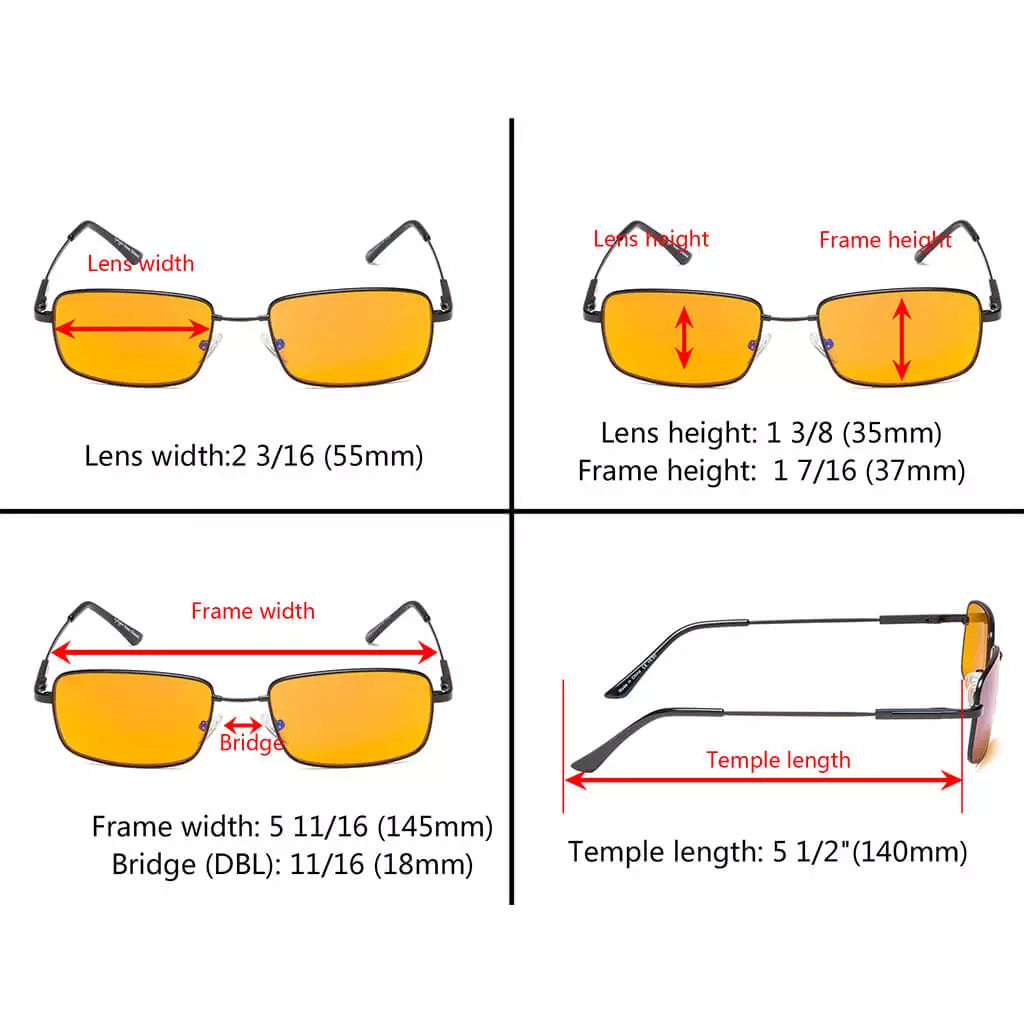 Memory Metal Blue Light Blocking Reading Glasses Women Men