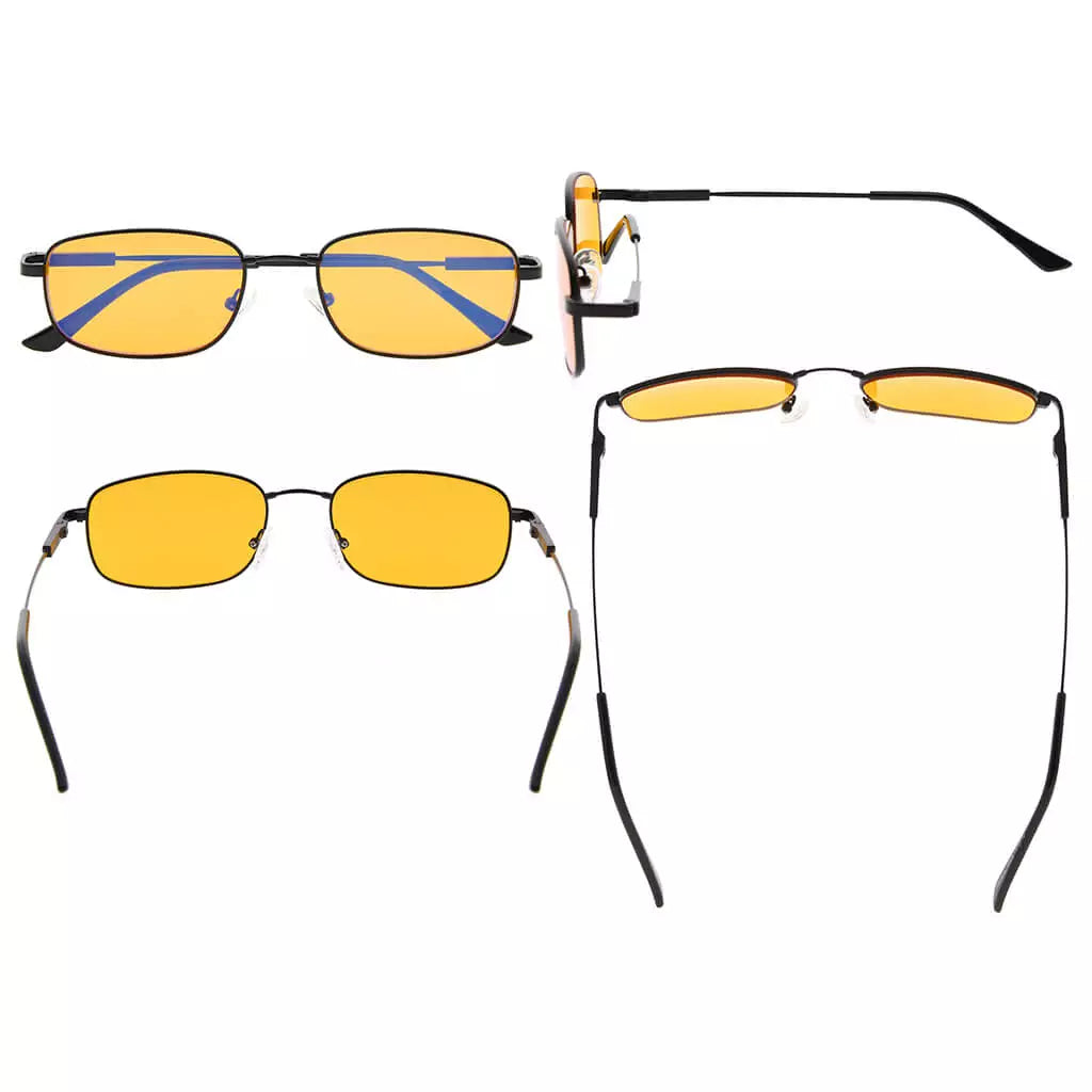 Orange Tinted Blue Light Blocking Glasses Women Men