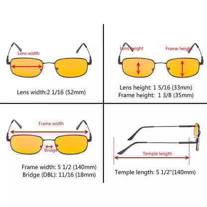 Orange Tinted Blue Light Blocking Reading Glasses Women Men