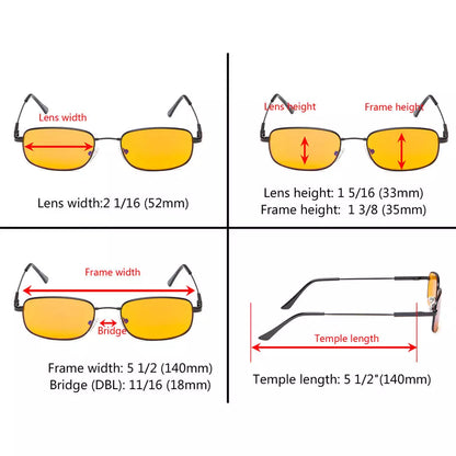 Orange Tinted Blue Light Blocking Reading Glasses Women Men
