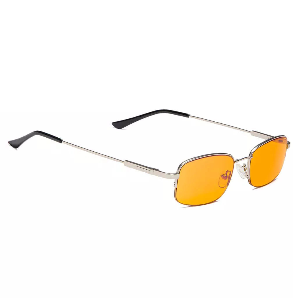 Semi-Rimless Metal Blue Light Blocking Glasses Women Men