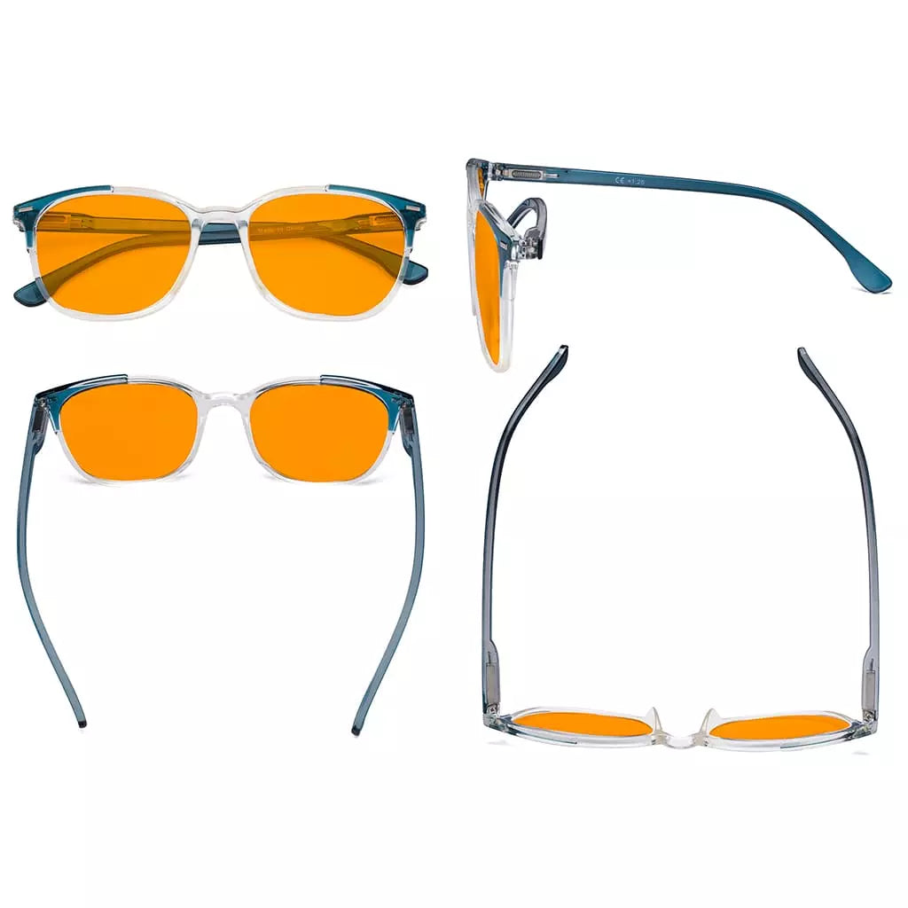 Orange Tinted Blue Light Blocking Reading Glasses for Women