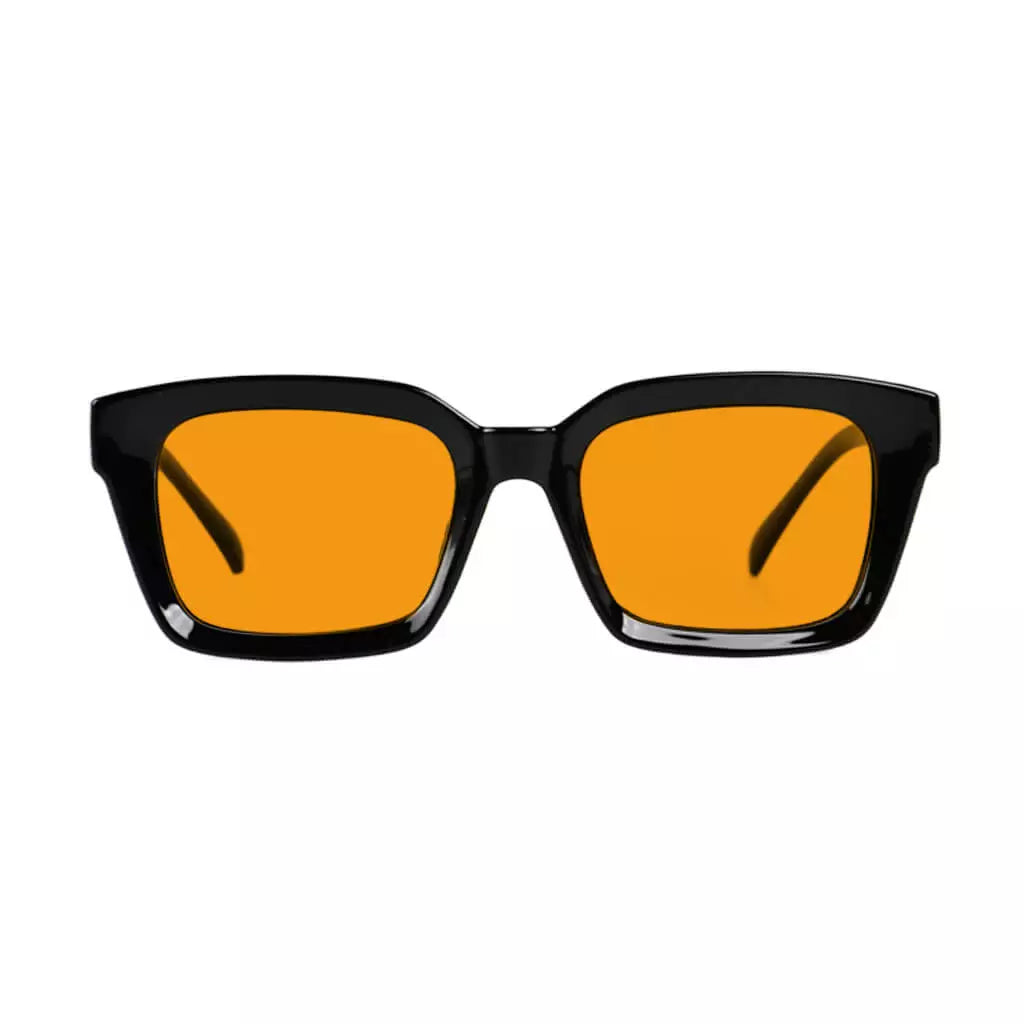 Square Orange Tinted Blue Light Blocking Reading Glasses Momen