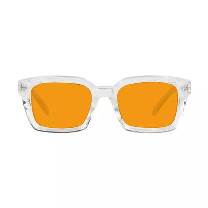 Square Orange Tinted Blue Light Blocking Reading Glasses Momen