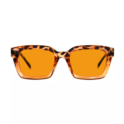 Square Orange Tinted Blue Light Blocking Reading Glasses Momen