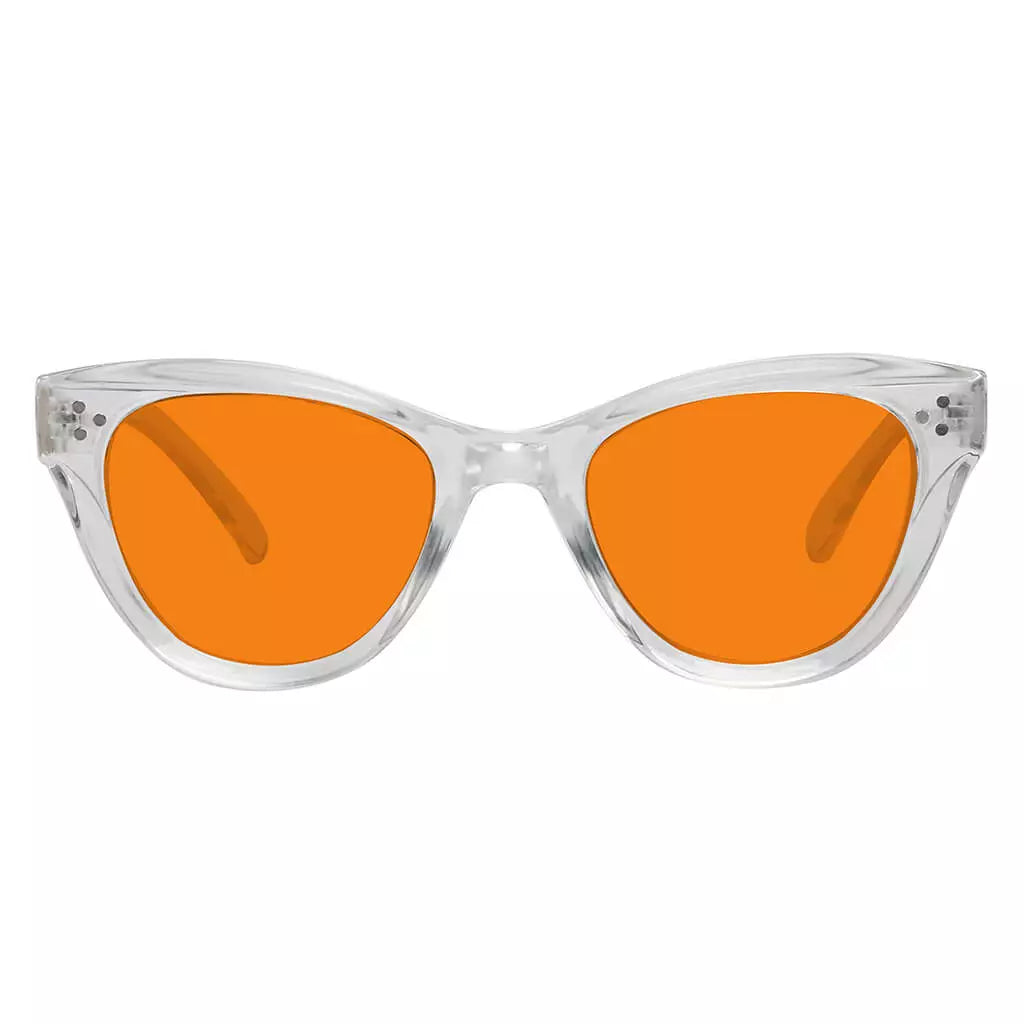 Cat Eye Orange Tinted Blue Light Blocking Reading Glasses Women