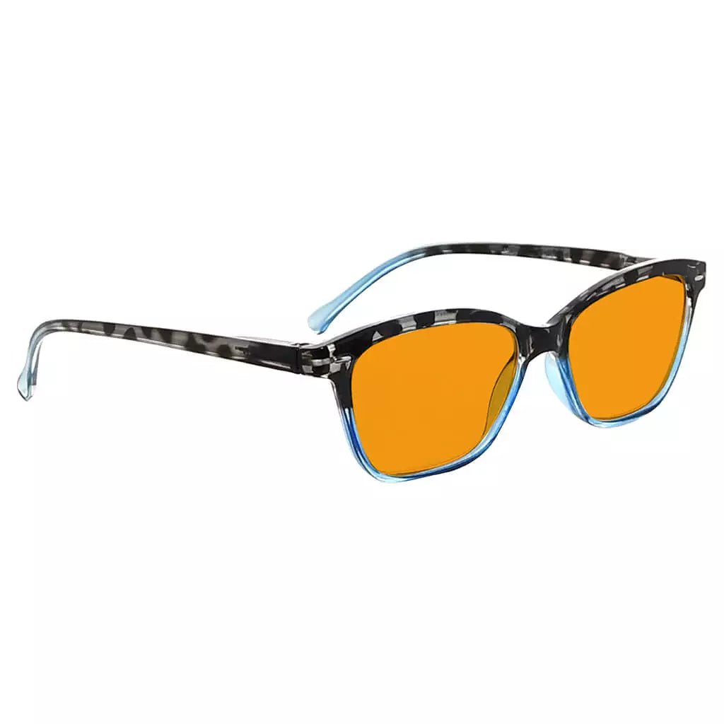 Cat Eye Orange Tinted Blue Light Blocking Reading Glasses Momen