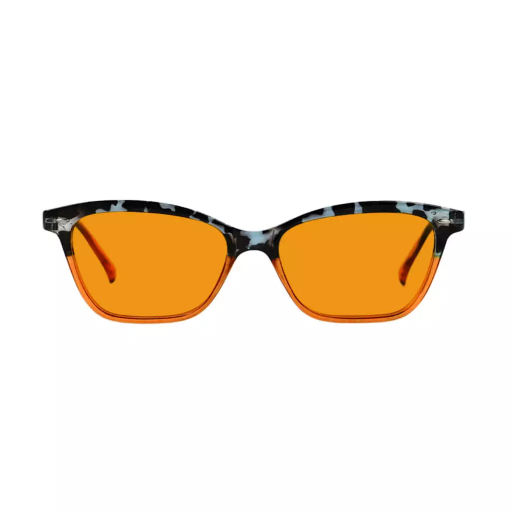 Cat Eye Orange Tinted Blue Light Blocking Reading Glasses Momen