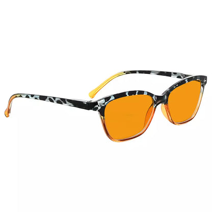 Cat Eye Orange Tinted Blue Light Blocking Glasses Momen