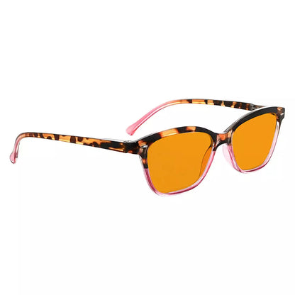 Cat Eye Orange Tinted Blue Light Blocking Reading Glasses Momen