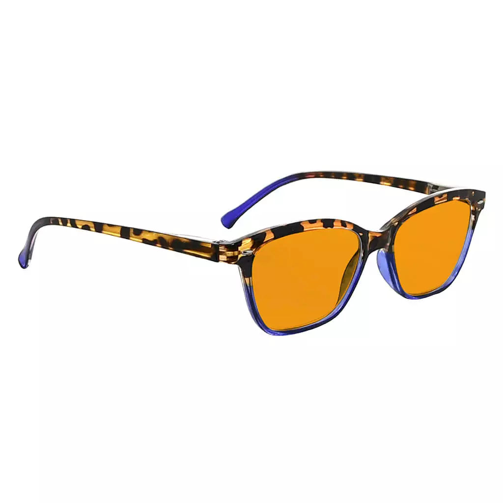 Cat Eye Orange Tinted Blue Light Blocking Reading Glasses Momen