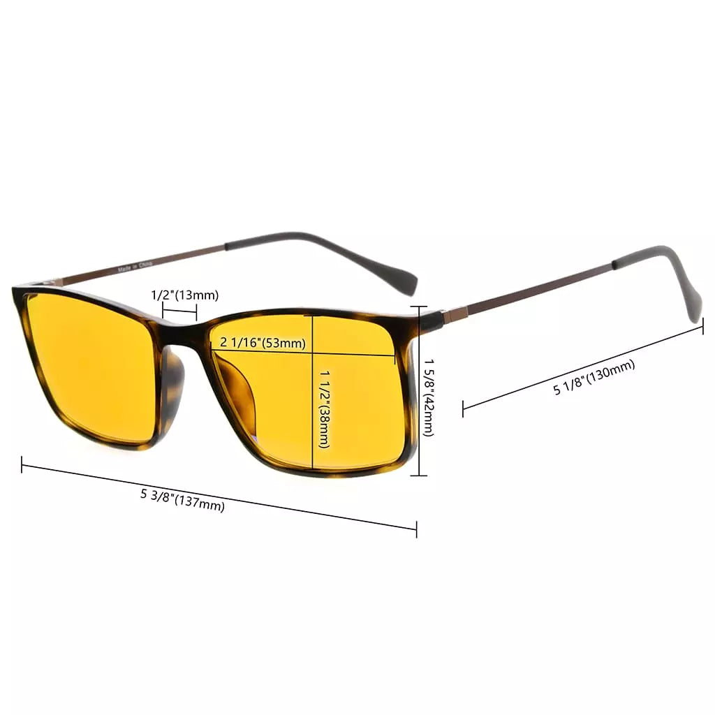 Orange Tinted Blue Light Blocking Glasses Men