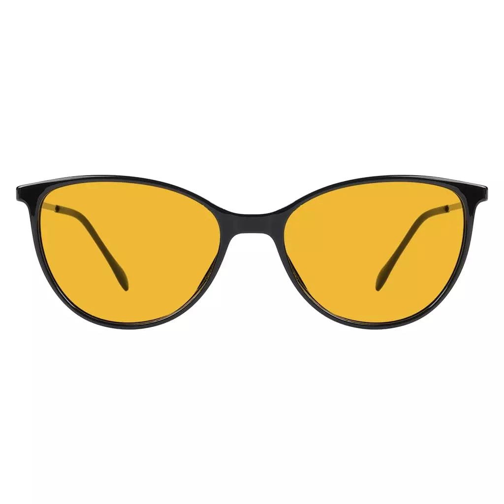 Cat Eye Orange Tinted Blue Light Blocking Glasses Women