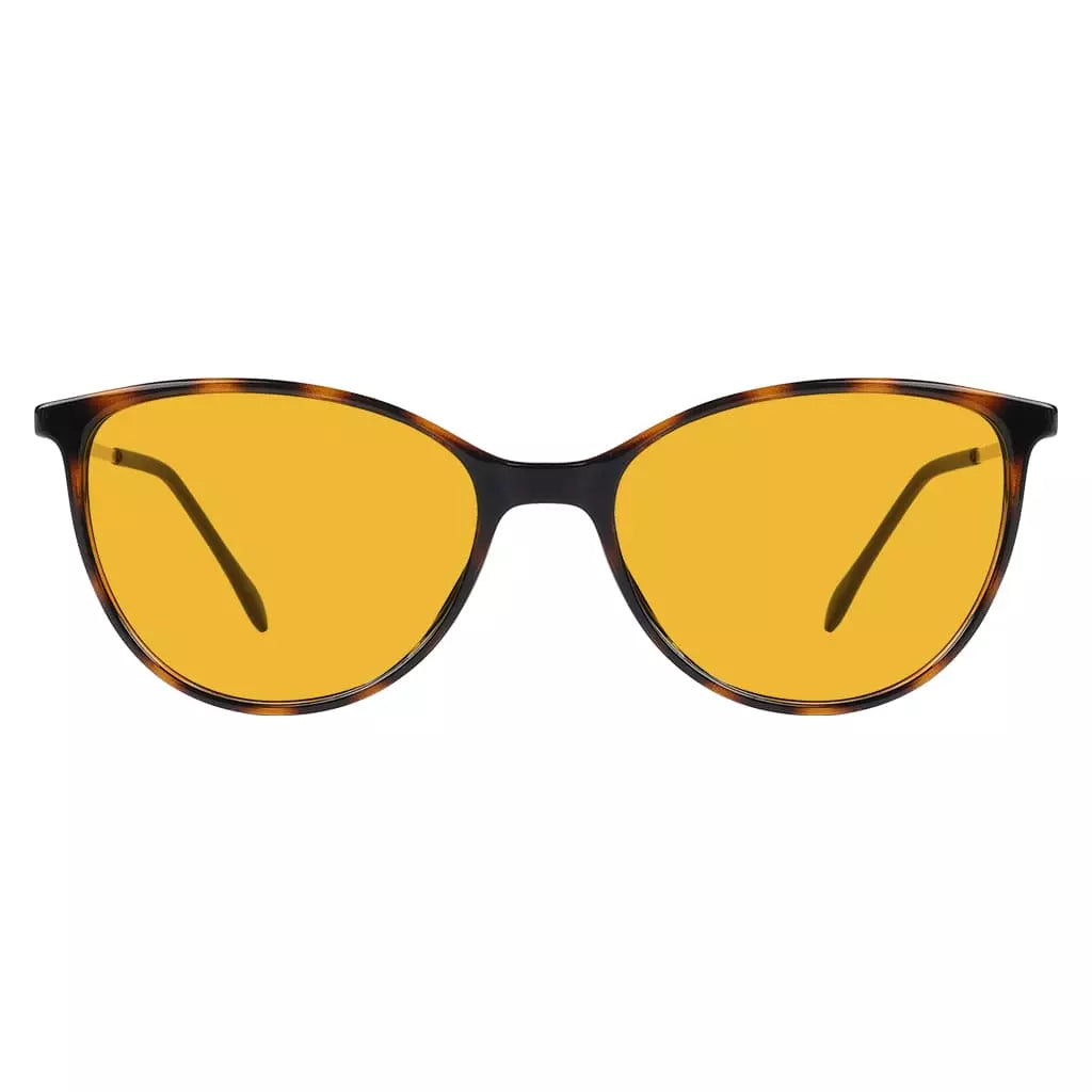 Cat Eye Orange Tinted Blue Light Blocking Glasses Women