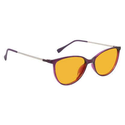 Cat Eye Orange Tinted Blue Light Blocking Glasses Women