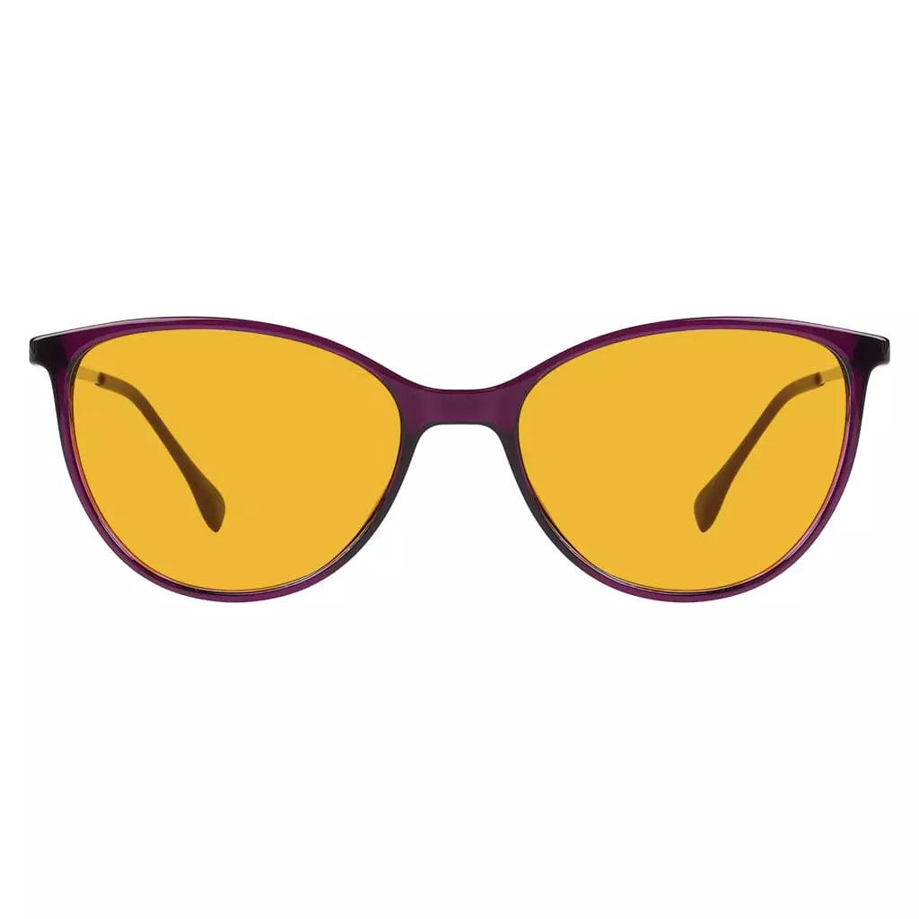 Cat Eye Orange Tinted Blue Light Blocking Reading Glasses Women