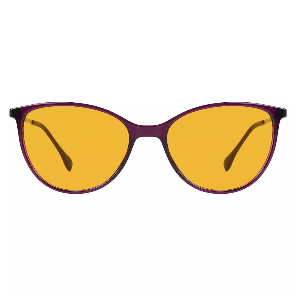 Cat Eye Orange Tinted Blue Light Blocking Glasses Women