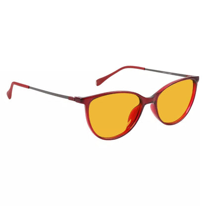 Cat Eye Orange Tinted Blue Light Blocking Glasses Women