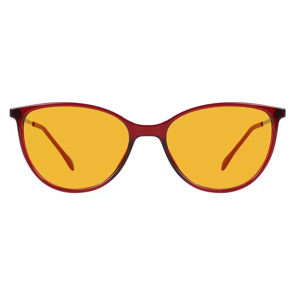 Cat Eye Orange Tinted Blue Light Blocking Reading Glasses Women