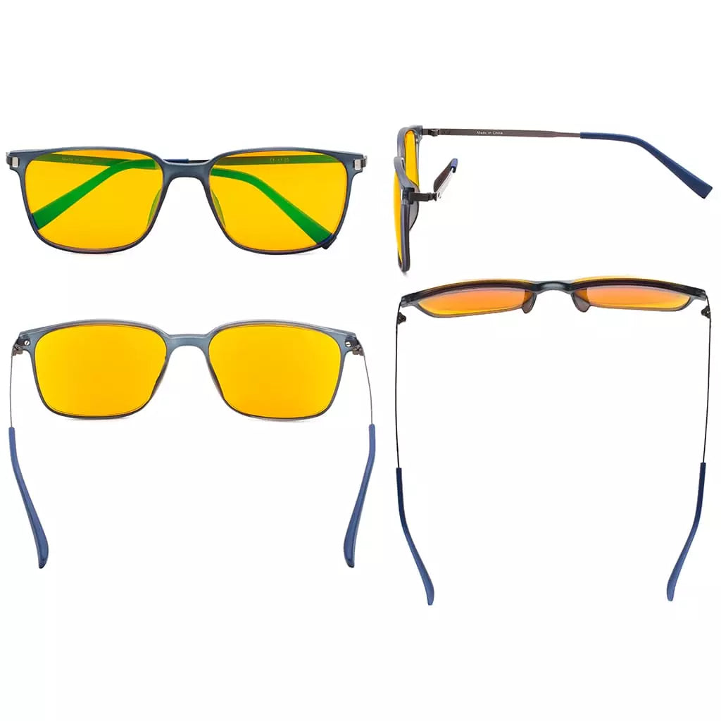 Orange Tinted Blue Light Blocking Glasses Men