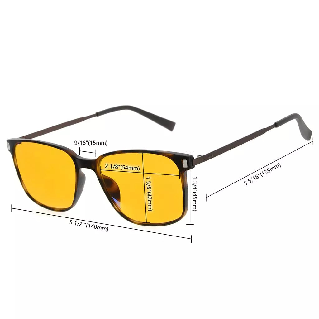 Orange Tinted Blue Light Blocking Glasses Men