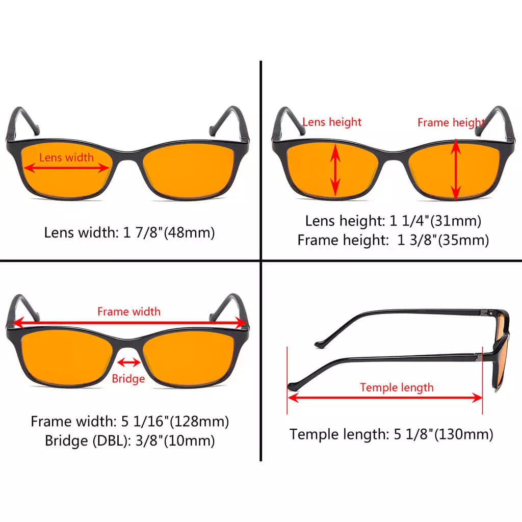 Small Orange Tinted Blue Light Blocking Glasses for Kids