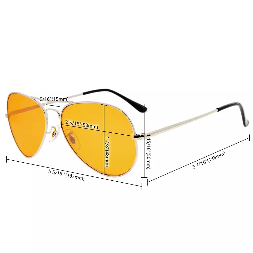 Stylish Orange Tinted Blue Light Blocking Glasses Men