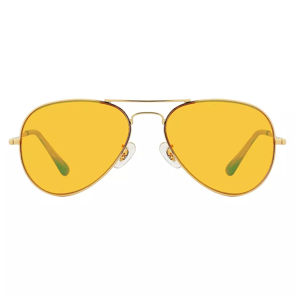 Stylish Orange Tinted Blue Light Blocking Glasses Men
