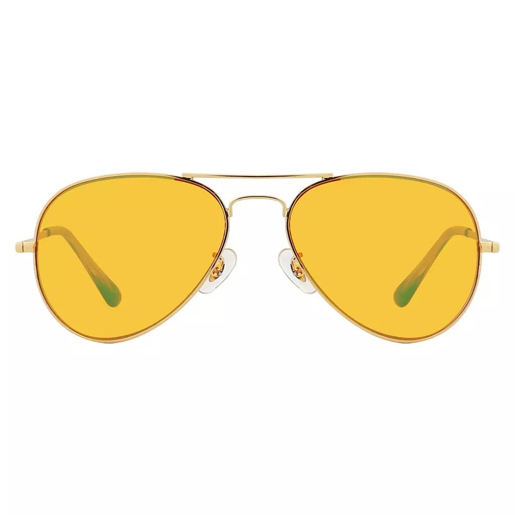 Stylish Orange Tinted Blue Light Blocking Glasses Men