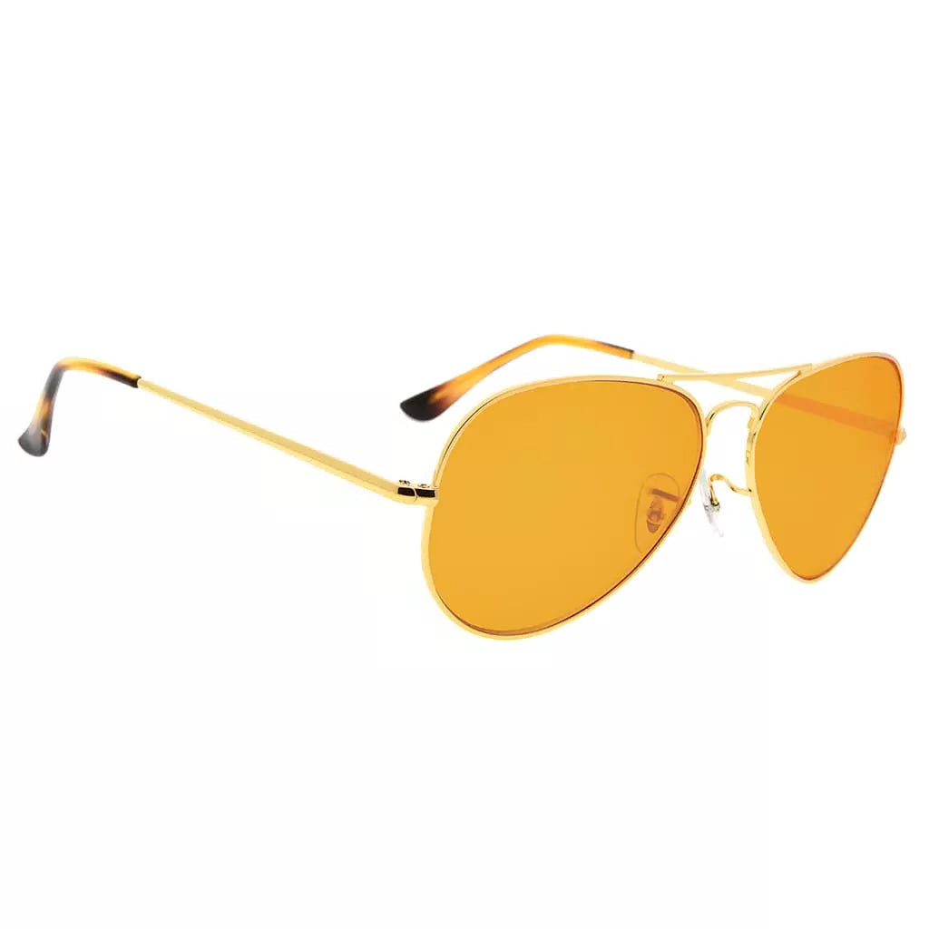 Stylish Orange Tinted Blue Light Blocking Glasses Men