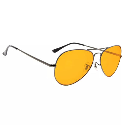 Stylish Orange Tinted Blue Light Blocking Glasses Men